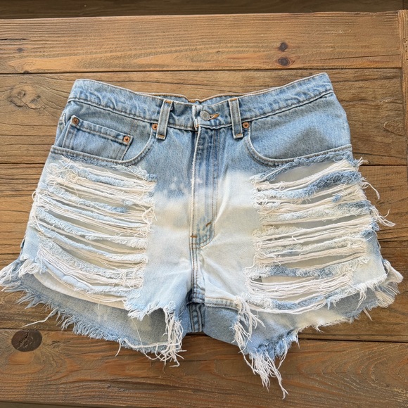 Levi's Pants - Levi's Distressed Light Blue Jean Shorts